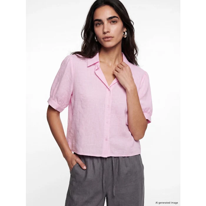 LCW Vision Pembe Regular Fit Kadın Gömlek