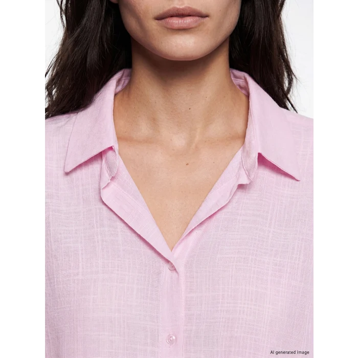 LCW Vision Pembe Regular Fit Kadın Gömlek