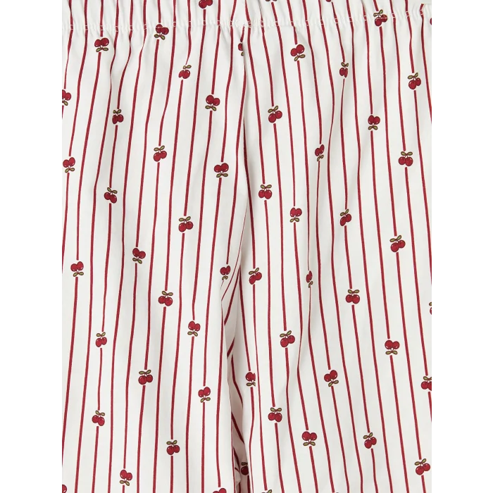 LCW Young Bordo Baskılı Kadın Şortlu Pijama Takımı