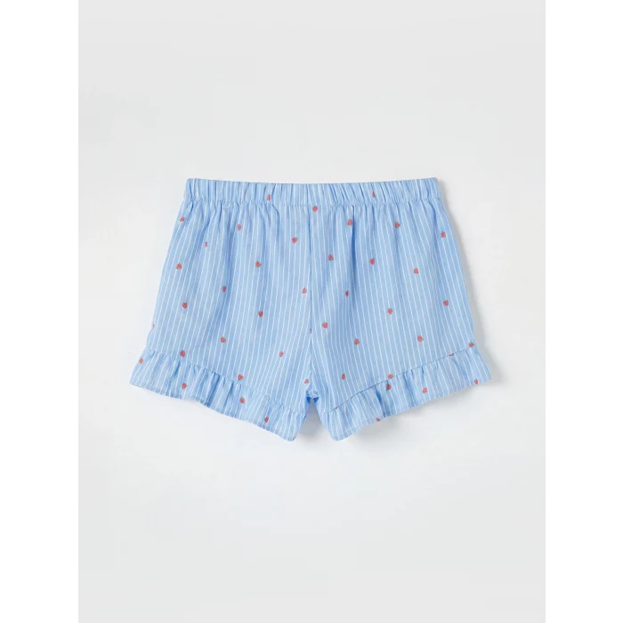 LCW DREAM Mavi Desenli Kadın Şortlu Pijama Takımı