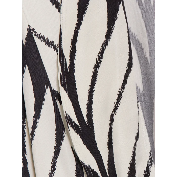 LCW EVERYDAY Siyah Şal Yaka Desenli Kadın Kimono