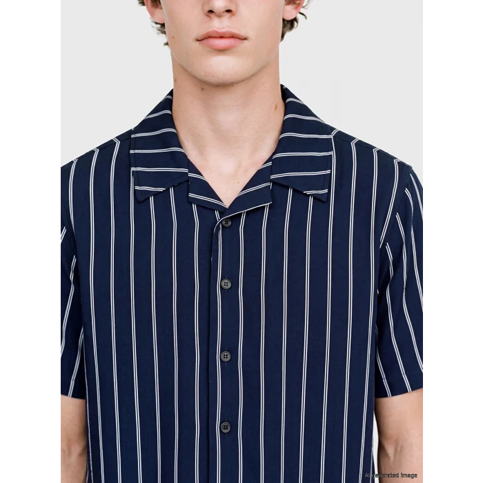 LC WAIKIKI Lacivert Regular Fit Çizgili Erkek Pijama Takım