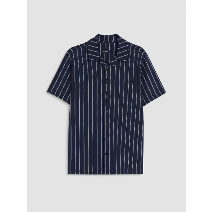 LC WAIKIKI Lacivert Regular Fit Çizgili Erkek Pijama Takım