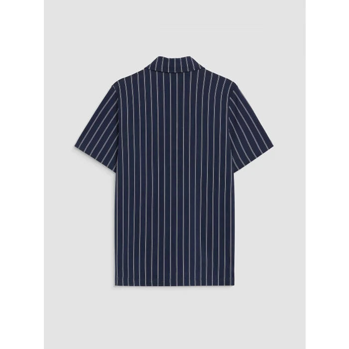 LC WAIKIKI Lacivert Regular Fit Çizgili Erkek Pijama Takım