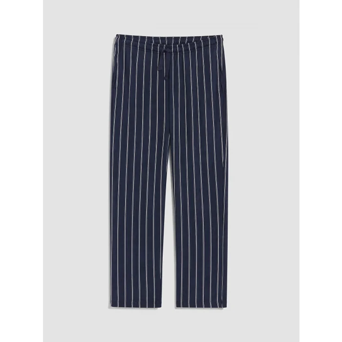 LC WAIKIKI Lacivert Regular Fit Çizgili Erkek Pijama Takım
