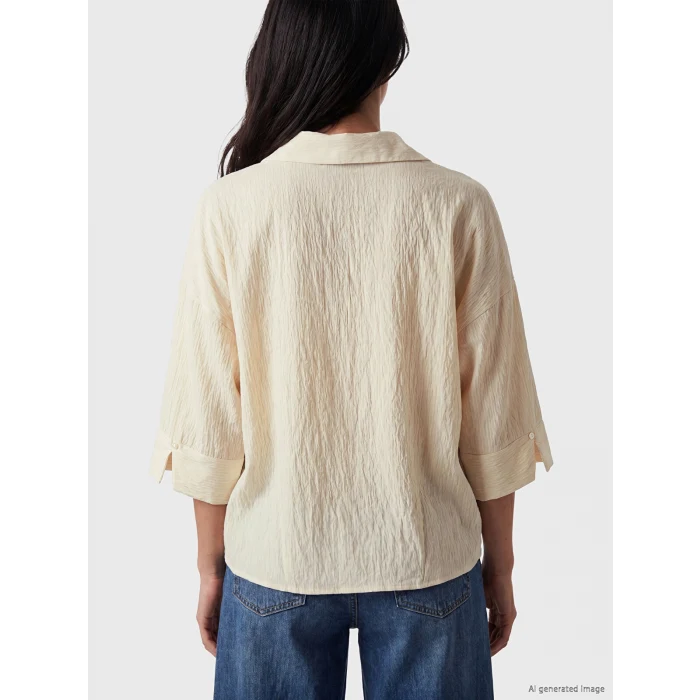 LCW Vision Lila Dokulu Oversize Kadın Gömlek