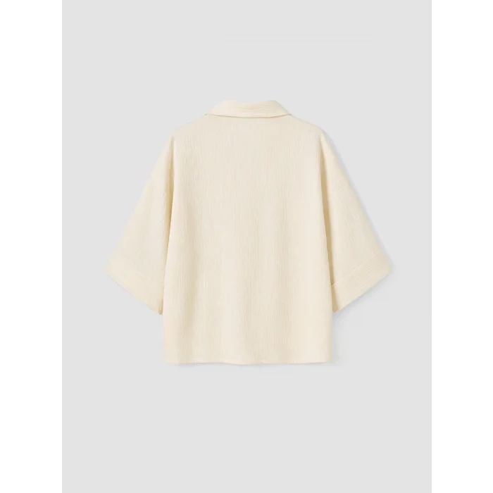 LCW Vision Lila Dokulu Oversize Kadın Gömlek