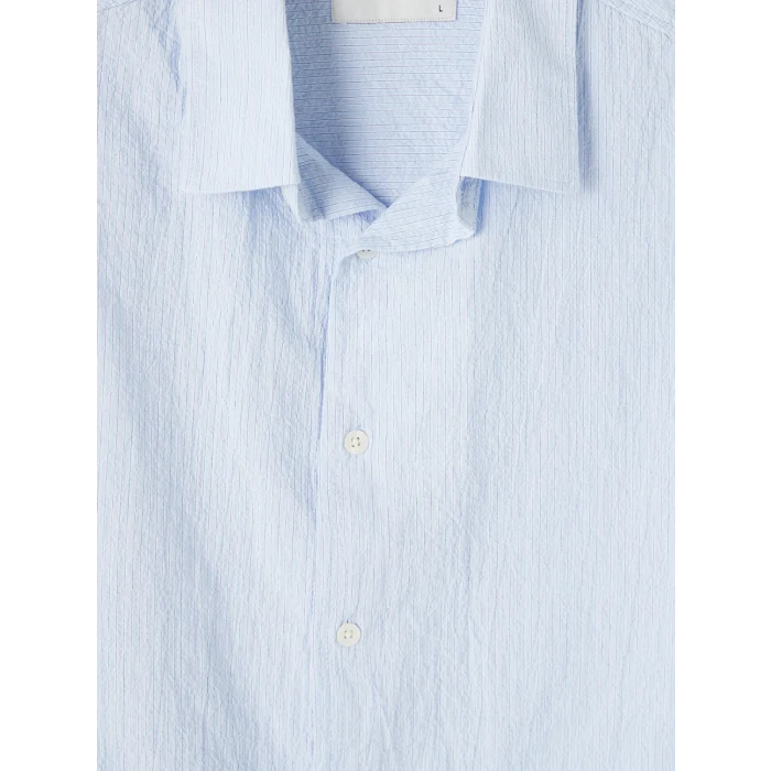 LCW Vision Mavi Regular Fit Çizgili Erkek Gömlek