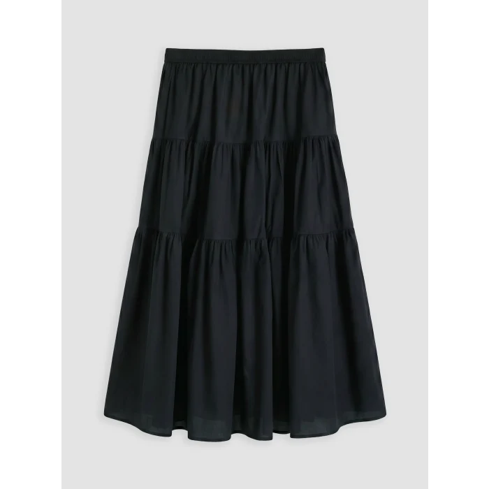 LCW Modest Siyah Beli Lastikli Katkat Etek