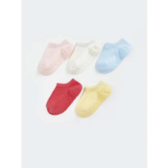 LCW baby Pembe Basic Kız Bebek Patik Çorap 5li