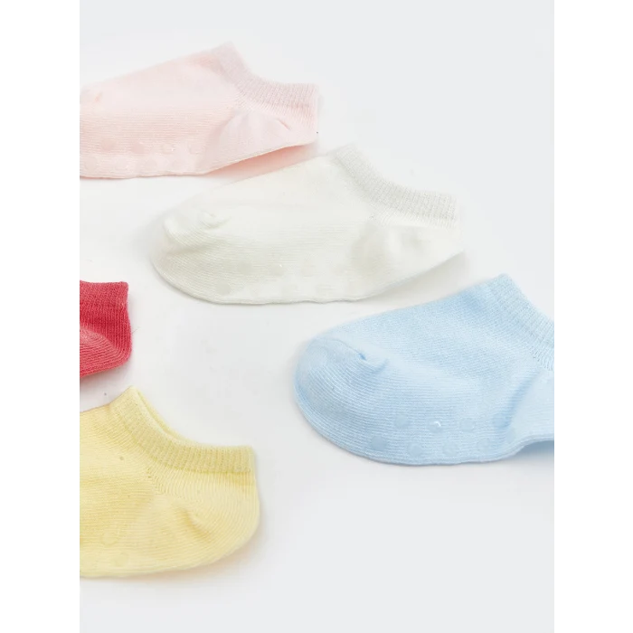 LCW baby Pembe Basic Kız Bebek Patik Çorap 5li