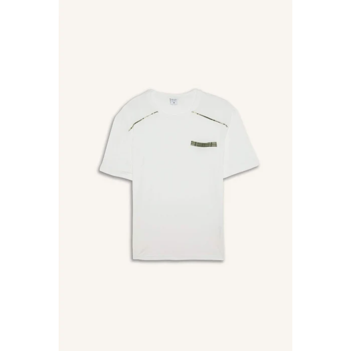 Defacto H8717AXWT34 Beyaz %100 Pamuk New Regular Fıt Kısa Kollu 2li Pijama Takımı