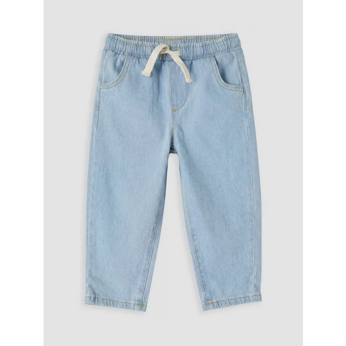 LCW baby Mavi Beli Lastikli Erkek Bebek Pantolon