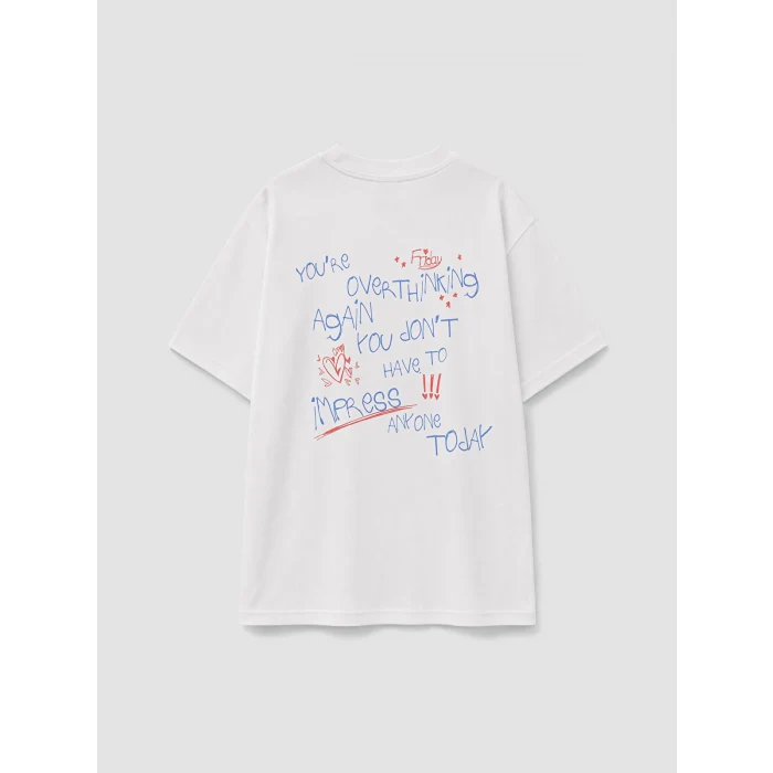 LCW Kids Beyaz Loose Fit Baskılı Kız Çocuk Tişört