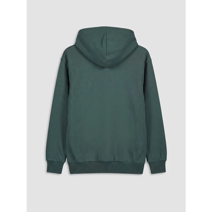 LCW Kids Yeşil Kapüşonlu Baskılı Erkek Çocuk Sweatshirt