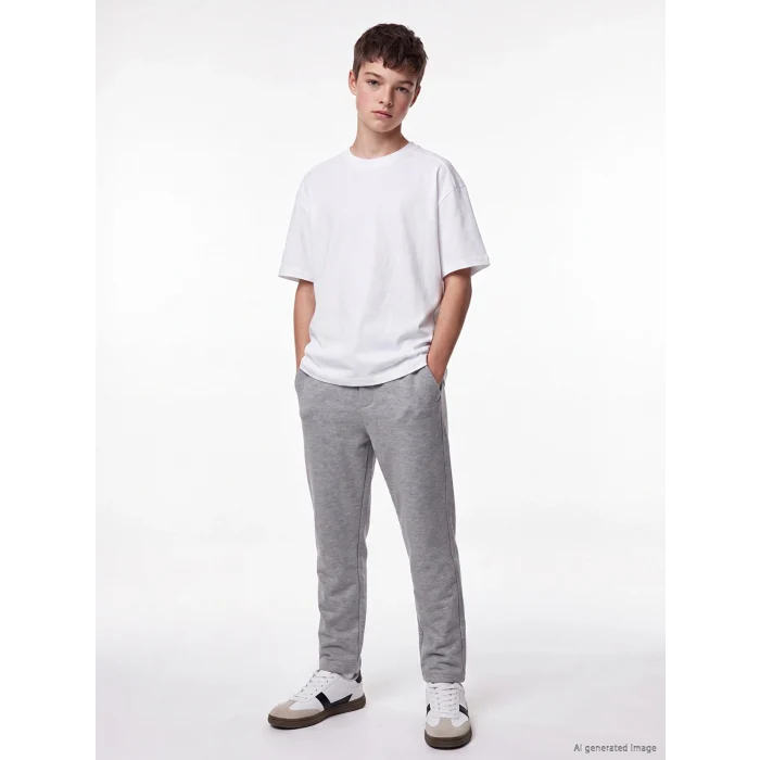 LCW Kids Gri Regular Fit Erkek Çocuk Pantolon