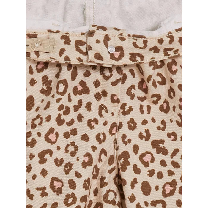 LCW baby Pembe Wideleg Leopar Desenli Kız Çocuk Pantolon