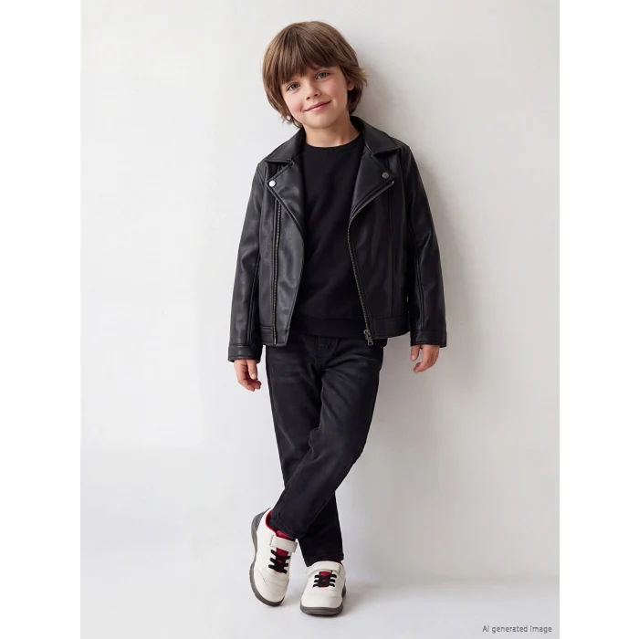 LCW Kids Siyah Loose Fit Erkek Çocuk Jean Pantolon