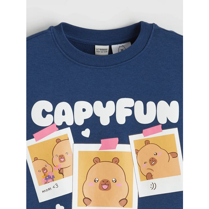 LCW Kids Lacivert Kız Çocuk Capyfun Baskılı Eşofman Takım