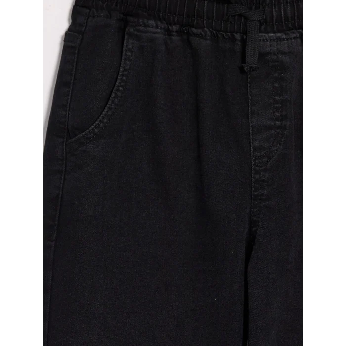 LCW Kids Siyah Jogger Fit Erkek Çocuk Jean Pantolon