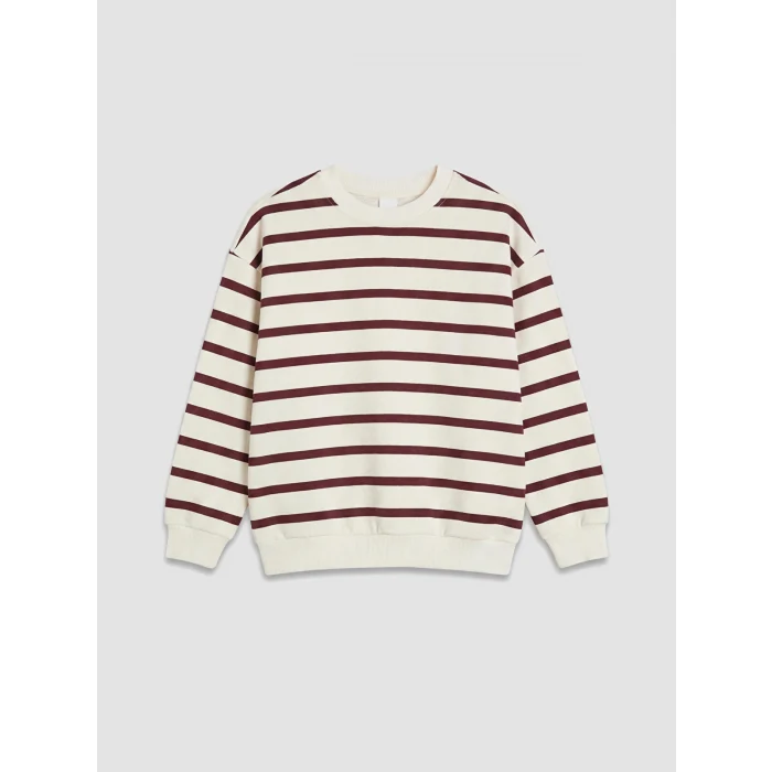LCW Kids Bordo Çizgili Erkek Çocuk Takım