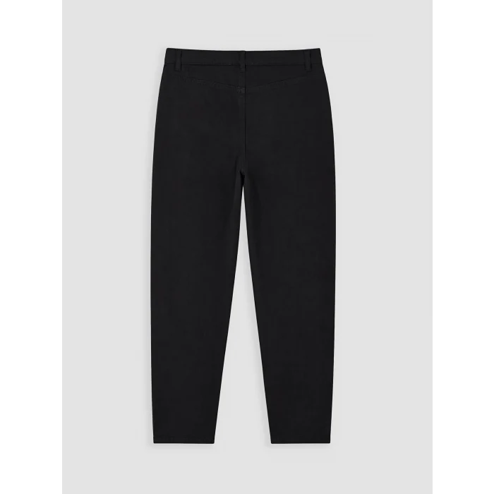 LCW Kids Siyah Regular Fit Kız Çocuk Gabardin Pantolon