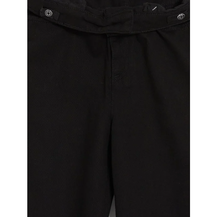 LCW Kids Siyah Wideleg Kız Çocuk Gabardin Pantolon