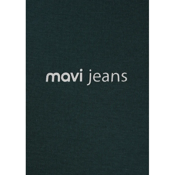 Mavi 1614200-87831 Mavi Logo Baskılı Yeşil Tişört