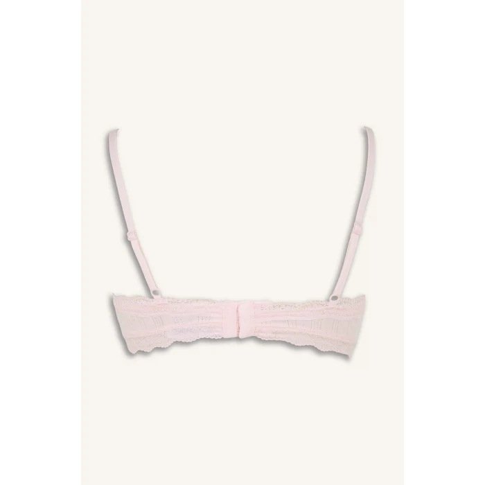 Defacto G7762AXPN648 Pembe Dantel Detaylı Çıkarılabilir Kap Çıkarılabilir Pedli Balensiz Açık Pembe Bralet