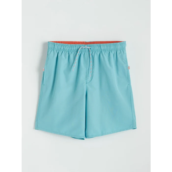 LCW SWIMWEAR Mavi Diz Hizası Boy Erkek Deniz Şortu