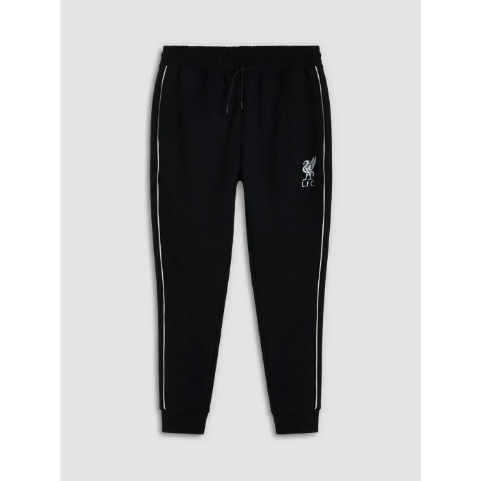 XSIDE ACTIVE Siyah Slim Fit Liverpool Baskılı Erkek Jogger Eşofman Altı