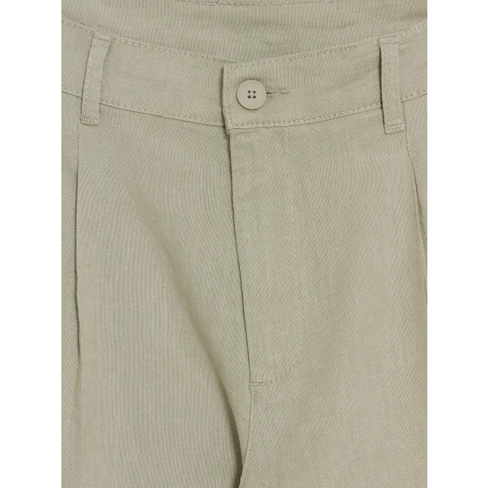 LCW Vision Yeşil Regular Fit Keten Karışımlı Erkek Pantolon