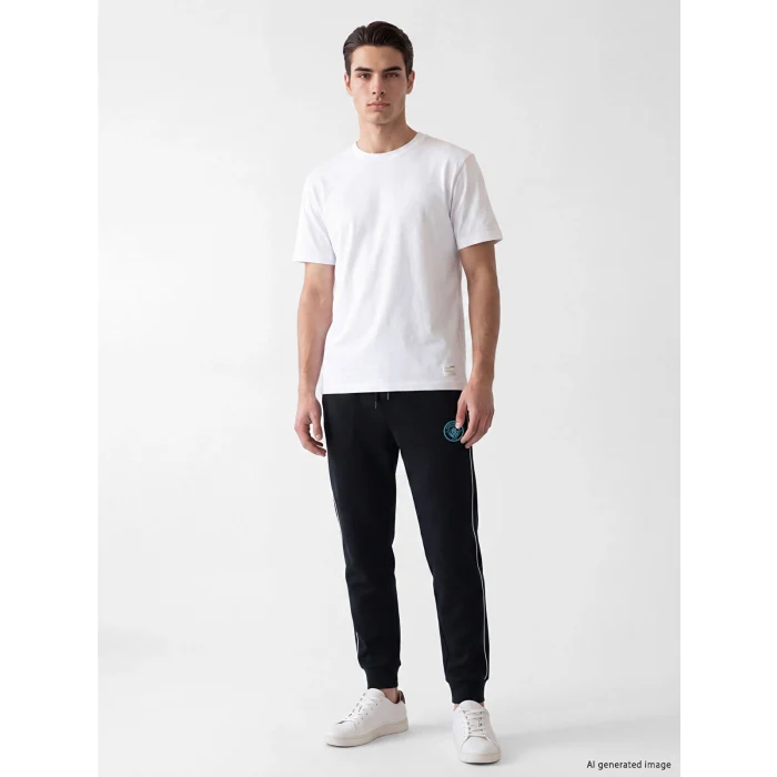 XSIDE ACTIVE Siyah Slim Fit Manchester City Baskılı Erkek Jogger Eşofman Altı