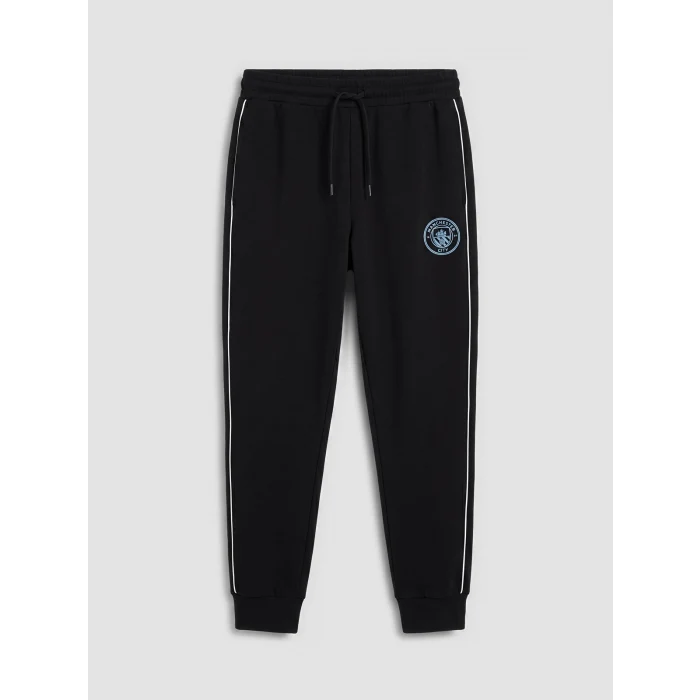 XSIDE ACTIVE Siyah Slim Fit Manchester City Baskılı Erkek Jogger Eşofman Altı
