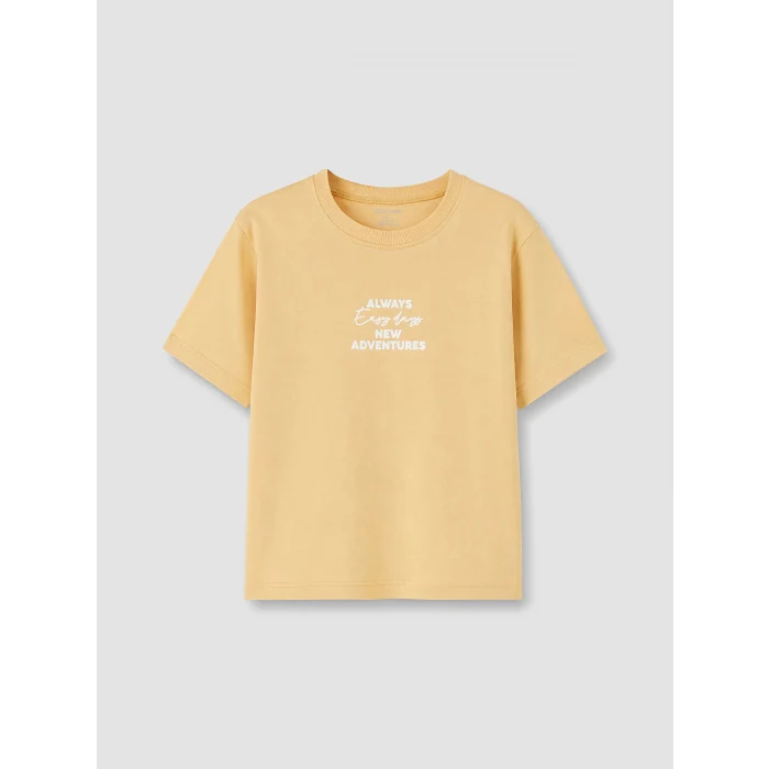 LCW Kids Sarı Baskılı Erkek Çocuk Takım