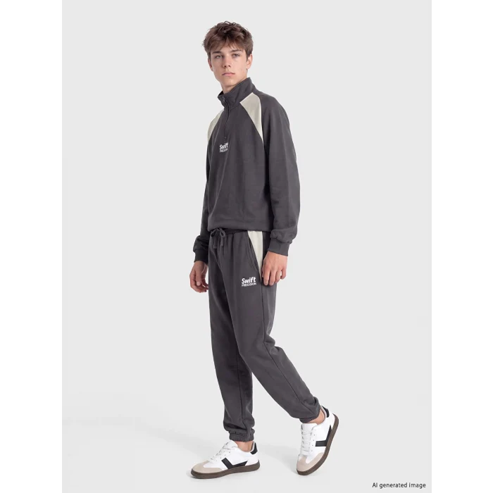 LCW Kids Antrasit Baskılı Erkek Çocuk Jogger Eşofman Altı