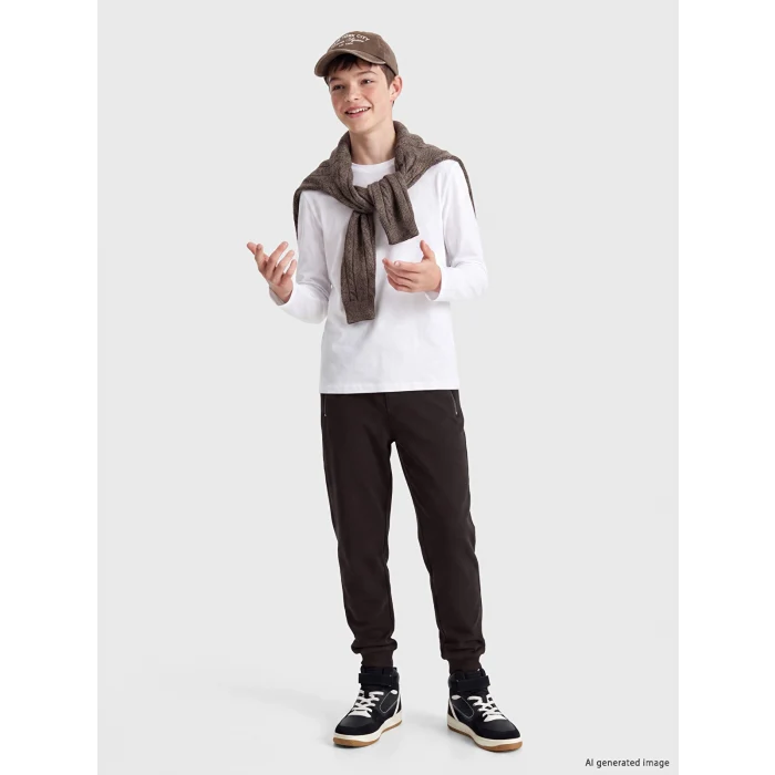 LCW Kids Kahverengi Erkek Çocuk Jogger Eşofman Altı