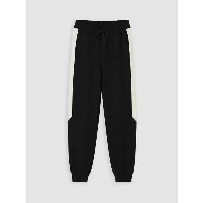 LCW Kids Siyah Şerit Detaylı Erkek Çocuk Jogger Eşofman Altı