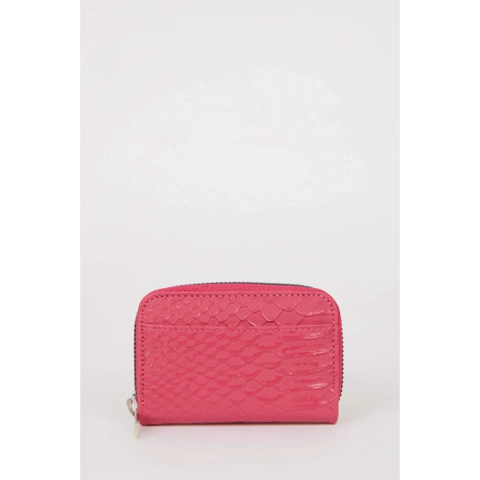Defacto E5548AXPN25 Pembe Kadın Desenli Fermuarlı Bozuk Para Cüzdanı