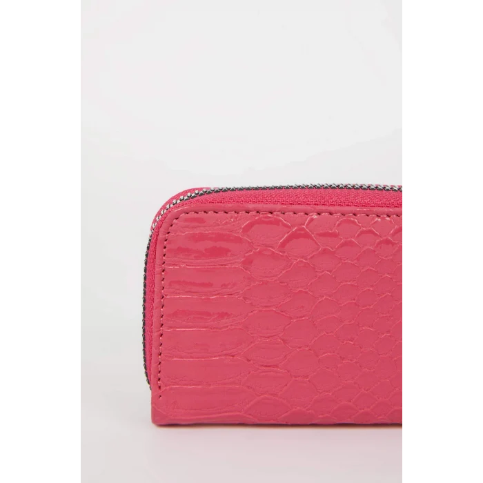 Defacto E5548AXPN25 Pembe Kadın Desenli Fermuarlı Bozuk Para Cüzdanı