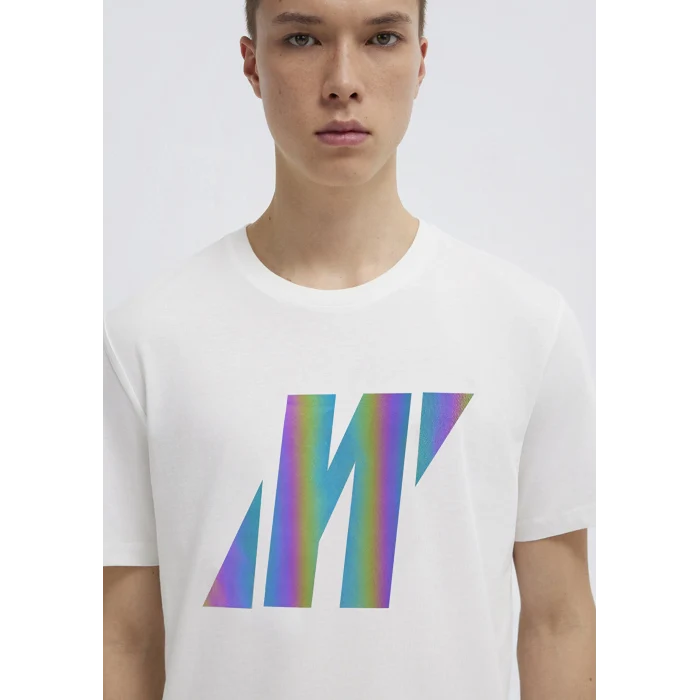 Mavi 066255-30701 Mavi Pro Reflektör Logo Baskılı Beyaz Tişört