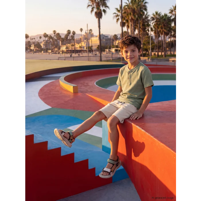 LCW Kids Yeşil Erkek Çocuk Tişört ve Şort
