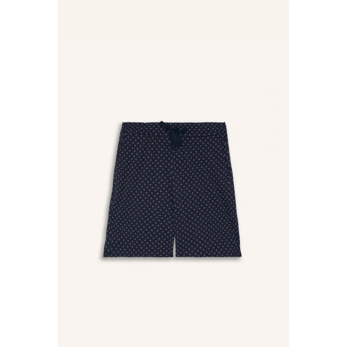 Defacto H8680AXWT34 Beyaz %100 Pamuk New Regular Fıt 2li Şortlu Pijama Takımı