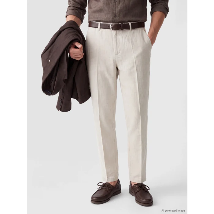 SOUTHBLUE Gri Regular Fit Keten Görünümlü Erkek Pantolon