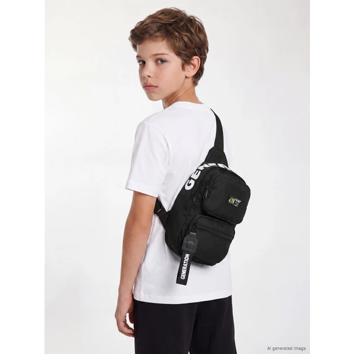 LCW ACCESSORIES Siyah Baskılı Erkek Sırt Çantası