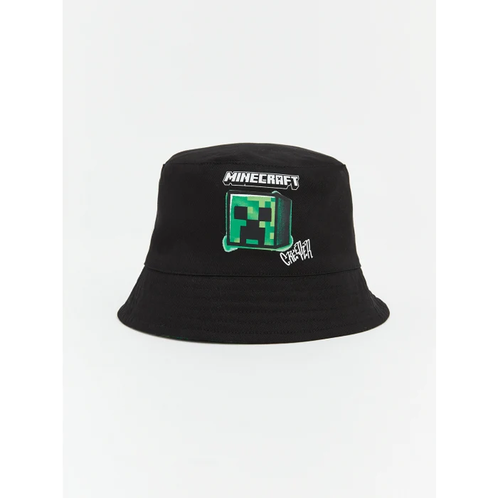 LCW ACCESSORIES Yeşil Minecraft Baskılı Erkek Çocuk Bucket Şapka