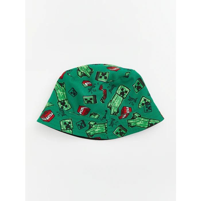 LCW ACCESSORIES Yeşil Minecraft Baskılı Erkek Çocuk Bucket Şapka