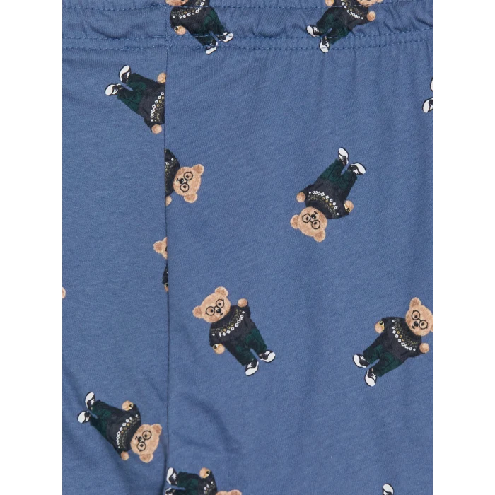 LC WAIKIKI İndigo Regular Fit Baskılı Erkek Pijama Takım