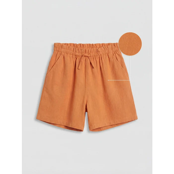LCW Kids Turuncu Basic Kız Çocuk Şort