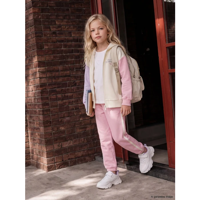 LCW Kids Pembe Kız Çocuk Jogger Eşofman Altı